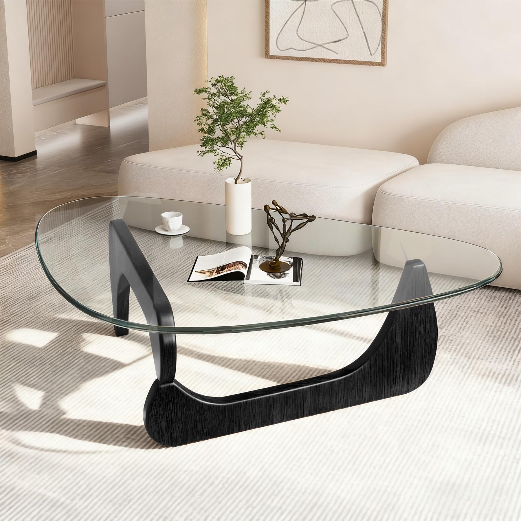 Amazon.com: Triangle Coffee Table in Walnut Mid Century Modern